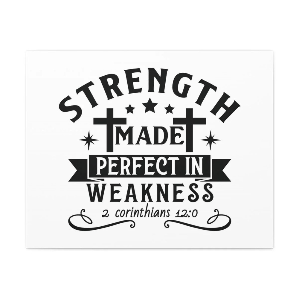 Scripture Walls Perfect In Weakness 2 Corinthians 12:0 Stars Bible Verse Canvas
